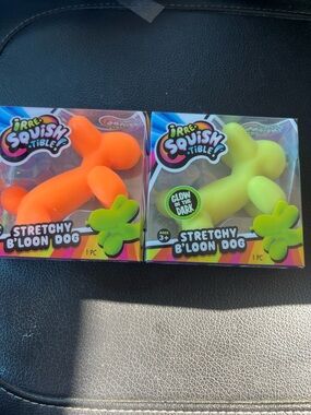 Stretchy B'loon Dog - Orange & Yellow